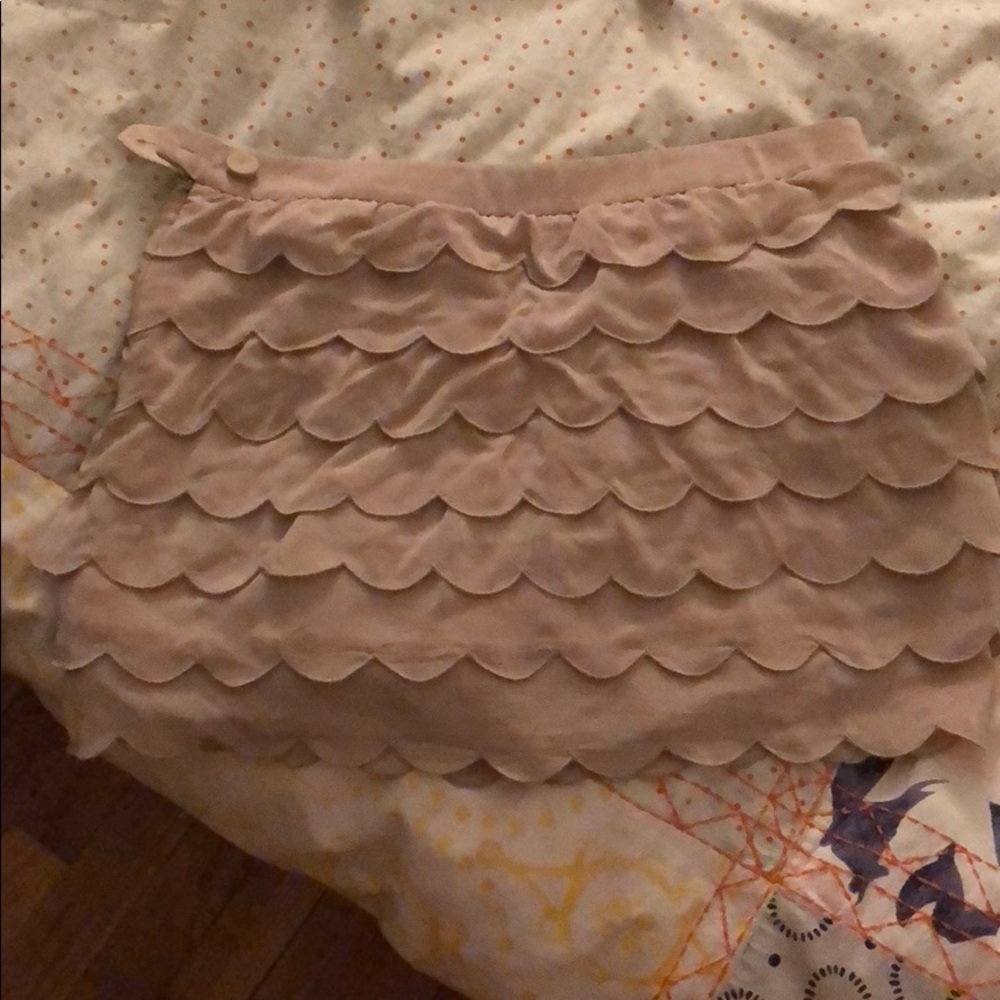 Club Monaco silk skirt with shorts under